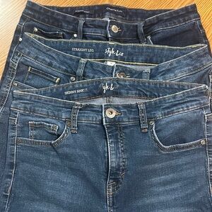 Bundle! Women’s Jeans size 10. Two skinny and one straight.